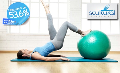 Cuide do seu corpo com Pilates! 53,6% de desconto em 08 Sessões de Pilates. De R$ 280,00 por R$ 129,90 no Scultural Pilates e RPG Maior desconto e melhor oferta em compra coletiva em Imperatriz: Cuide do seu corpo com Pilates! 53,6% de desconto em 08 Sessões de Pilates. De R$ 280,00 por R$ 129,90 no Scultural Pilates e RPG