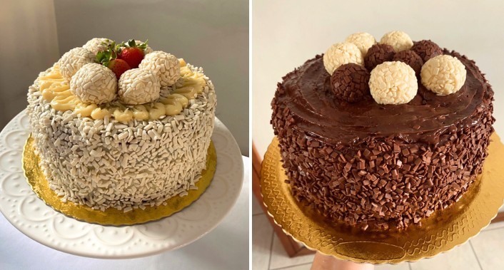 Bella Giornata, Bolo de Brigadeiro tamanho M (serve até 25 pessoas) na Bella Giornata Bella Giornata, Bolo de Brigadeiro tamanho M (serve até 25 pessoas) na Bella Giornata