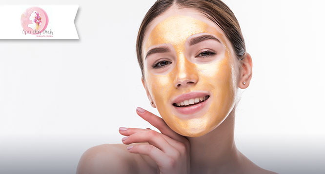 Limpeza de Pele com Extração de cravos + Peeling de Diamante + Máscara de Ouro Limpeza de Pele com Extração de cravos + Peeling de Diamante + Máscara de Ouro