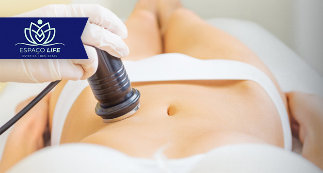Pacote para redução de medidas com, Drenagem e Lipocavitação no Espaço Life Pacote para redução de medidas com, Drenagem e Lipocavitação no Espaço Life