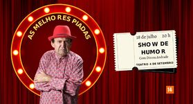 Dirceu Andrade , Ingresso para Show de Humor com Dirceu Andrade - 18/07 ás 20h Dirceu Andrade , Ingresso para Show de Humor com Dirceu Andrade - 18/07 ás 20h