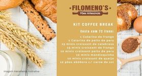 Filomeno's Paes Artesanais, Kit Coffee Break com 72 itens no Filomeno's Pães Artesanais Filomeno's Paes Artesanais, Kit Coffee Break com 72 itens no Filomeno's Pães Artesanais