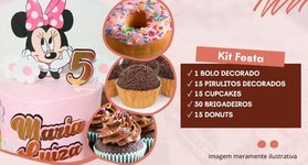 Delícias da Manu, 01 Bolo (15 pessoas) + 15 Pirulitos + 15 Cupcakes + 30 Brigadeiros + 15 Donuts Delícias da Manu, 01 Bolo (15 pessoas) + 15 Pirulitos + 15 Cupcakes + 30 Brigadeiros + 15 Donuts